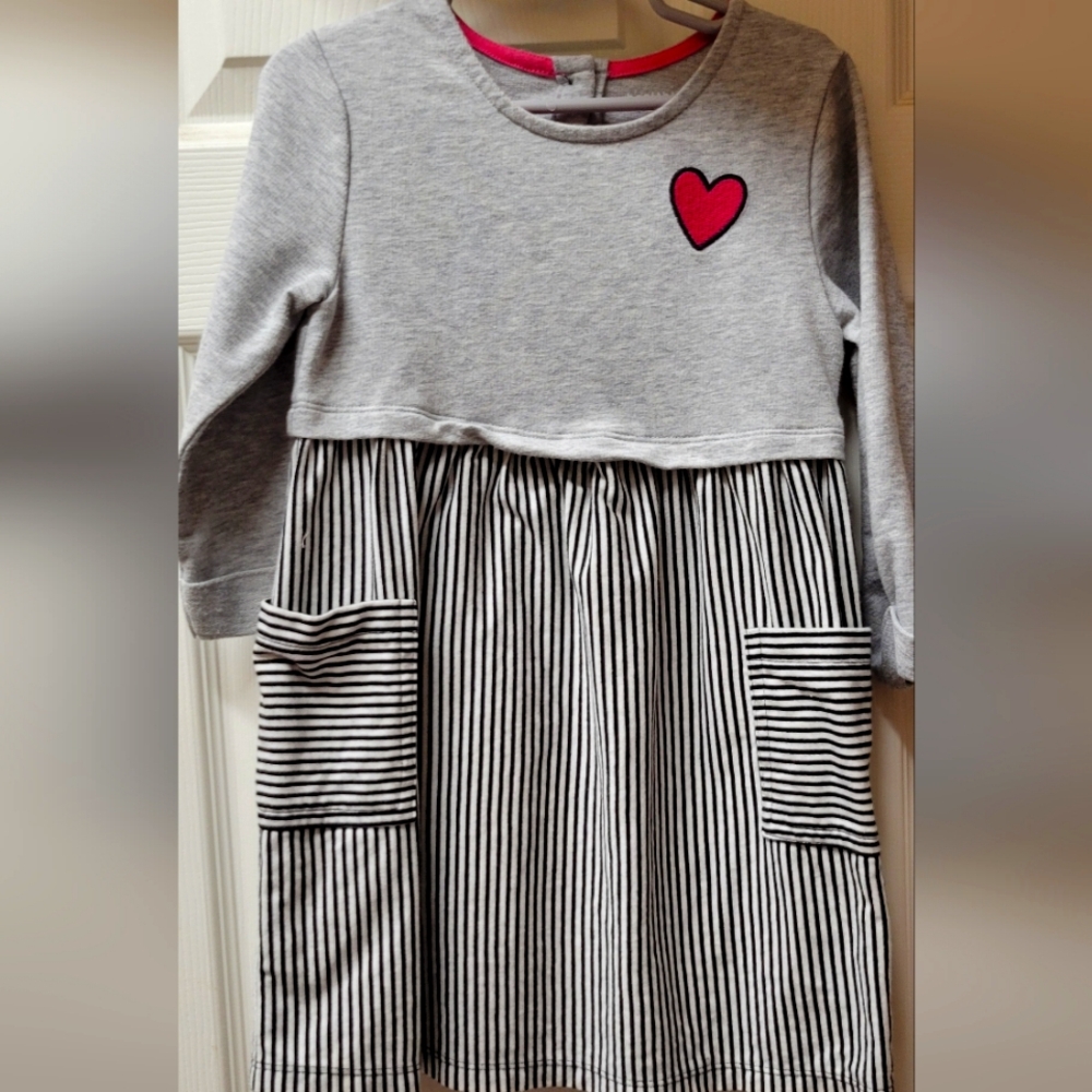Healthtex dress, sz 5t, gray and black